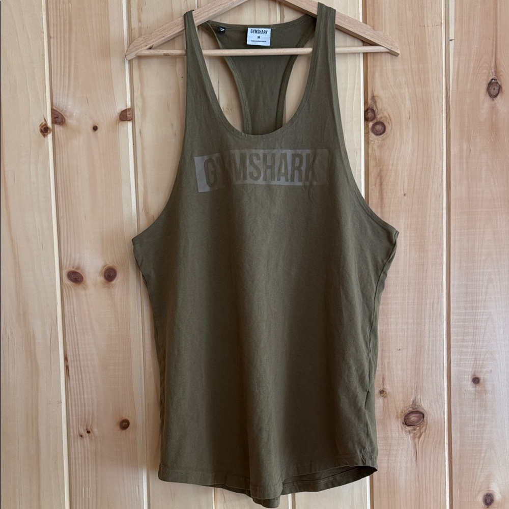 Gymshark Olive Green Racerback Tank Top